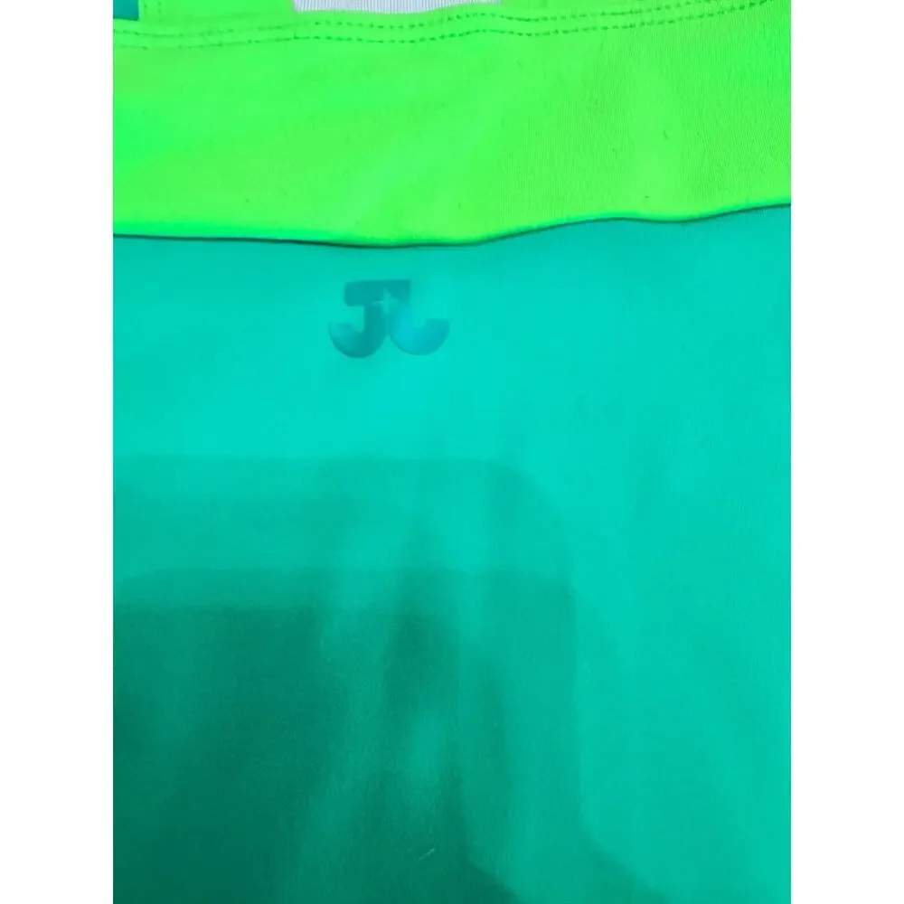 Jo+Jax Power Up Leo Leotard YL Youth Large Green Neon Cutout Dance  Jo and Jax